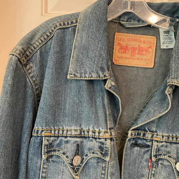 Levis Type 1 Denim Men’s Jacket Size XL, Great condition, Western Yoke & Details - Picture 5 of 16